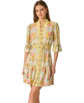 Women's Printed Ruffle Short Dress