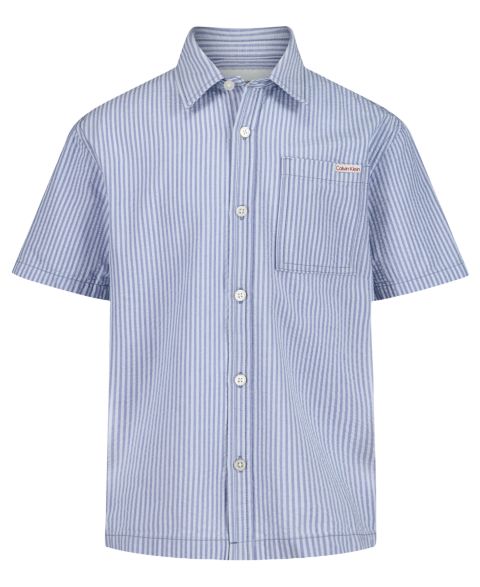 Рубашка Calvin Klein Resort Short-Sleeve Woven для мальчиков, цвет: Infinity