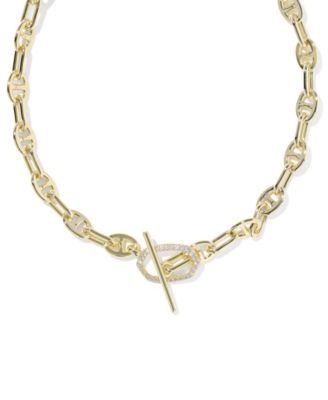 Cubic Zirconia Elisa Toggle Link & Chain Necklace