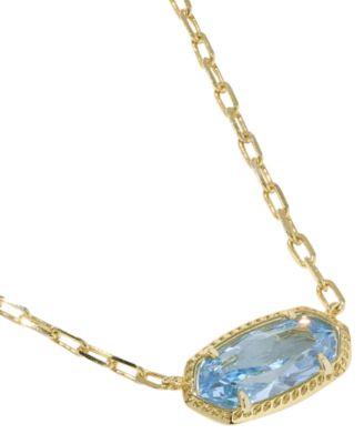 Cubic Zirconia Oval Elisa Luxe Pendant Necklace