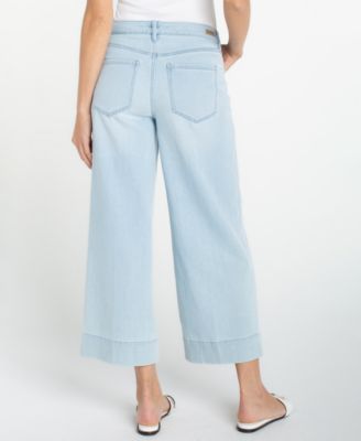 Petite Stride Crop Wide-Leg Jeans