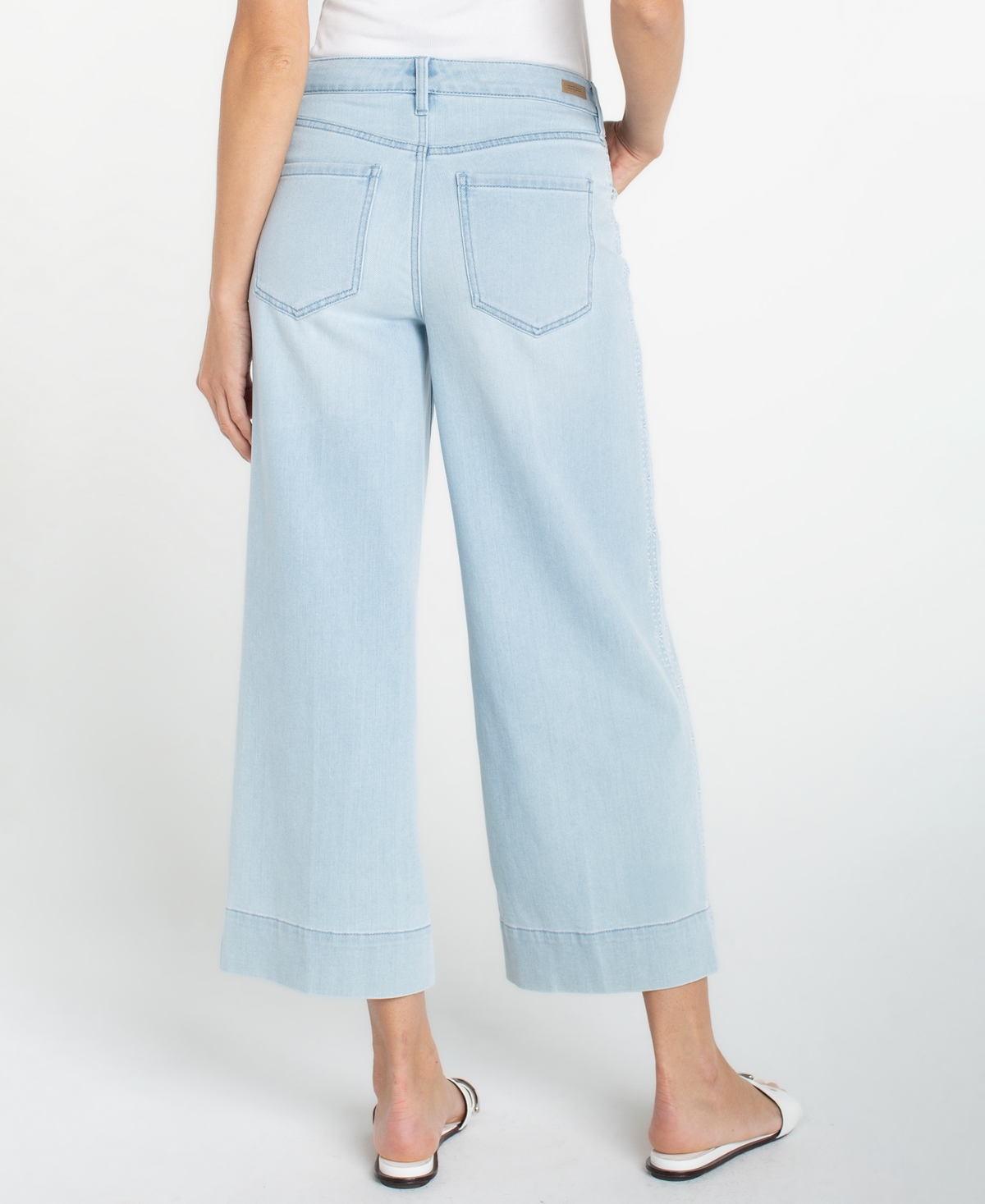 Liverpool Los Angeles Petite Stride Crop Wide-Leg Jeans