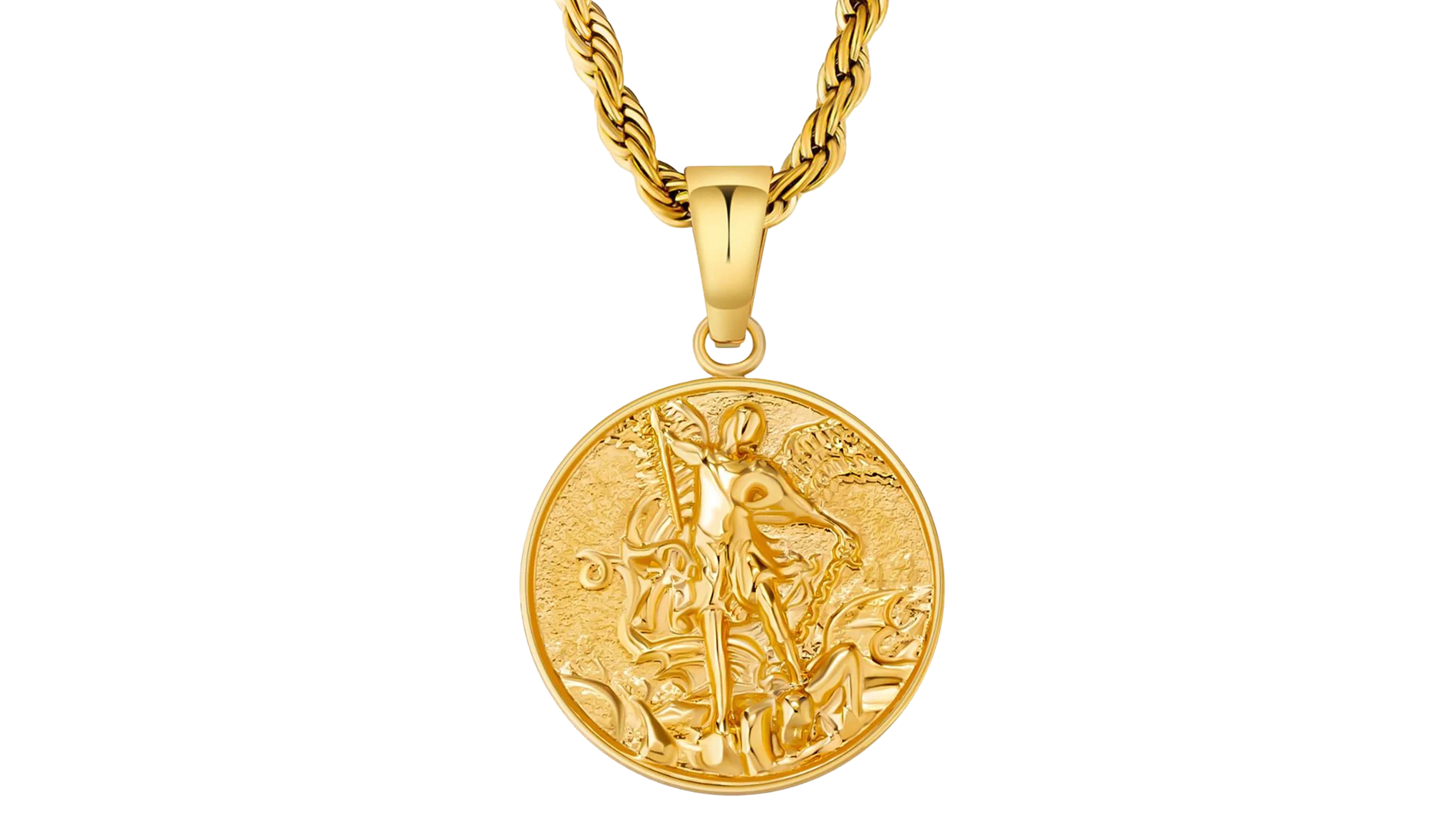 Rhona Sutton Men's St. Michael 18k Gold-Tone Pendant Necklace