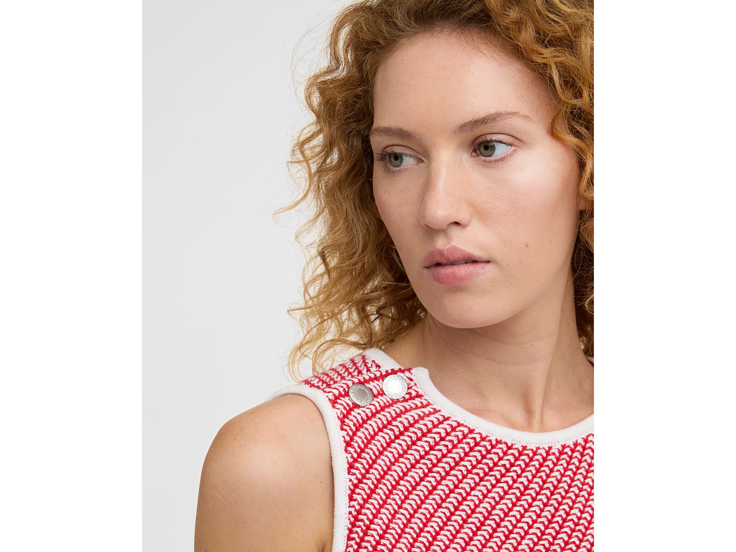 Женский топ Barbour Amanda Knitted Sleeveless Knit Top, цвет: Маковый красный — фото 2