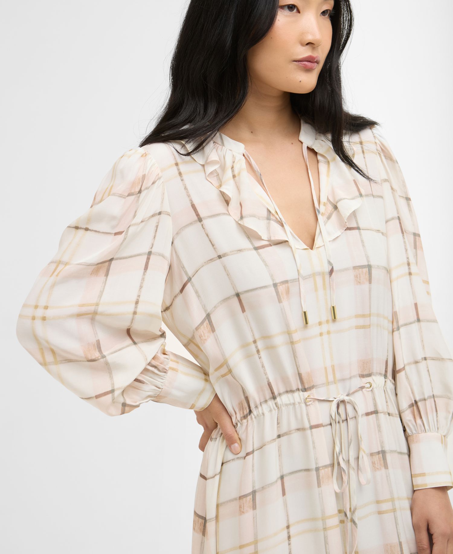Women's Asker Oversized-Sleeve Midi Dress