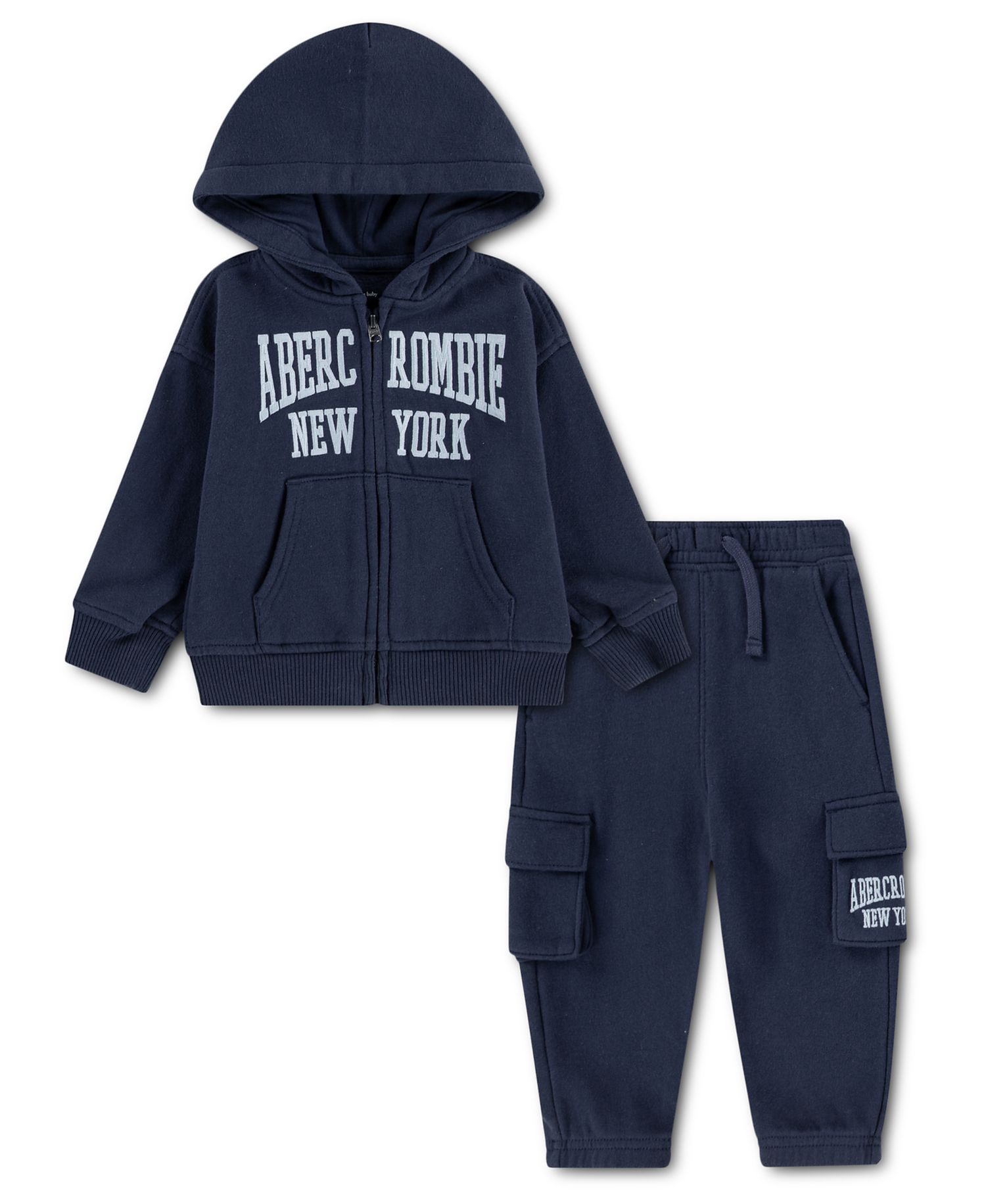 Baby Boys' Full-Zip Hoodie and Cargo Pants, 2-Piece Set