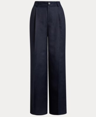 Women's Twill Wide-Leg Pants