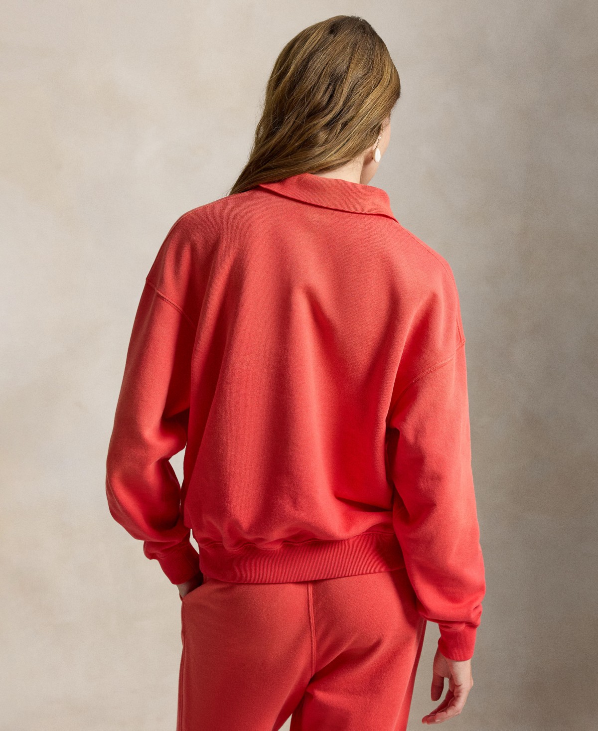 Женские Polo Ralph Lauren Women's Lightweight Fleece Long-Sleeve Polo Sweatshirt — фото 5