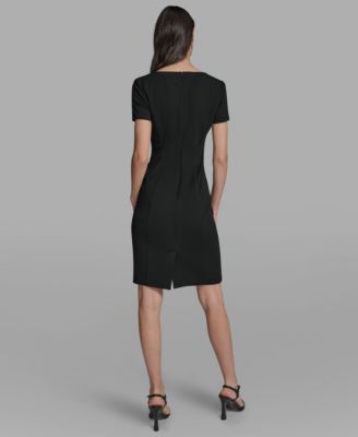 Women's Flower Button Sheath Dress