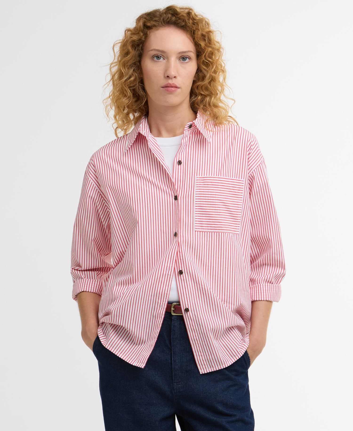 Women's Long-Sleeve Polly Striped Shirt