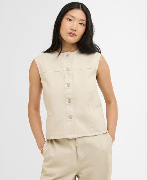 Женская рубашка Barbour Sleeveless Crewneck Daya, цвет: Jasmine