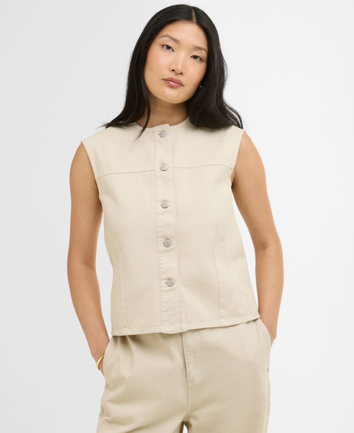 Women's Sleeveless Crewneck Daya Shirt