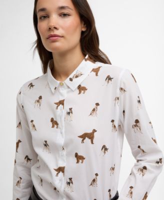 Women's Long-Sleeve Collared Safari Shirt