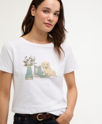 Women's Short-Sleeve New Dog and Welly Printed T-Shirt