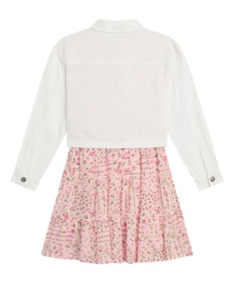 Girls' 7-16 Long-Sleeve Trucker Jacket and Dress, 2-Piece Set