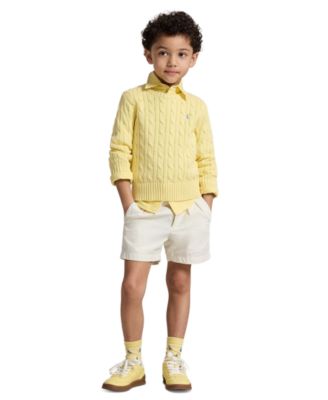 Boys' 2-7 Cable-Knit Cotton Sweater