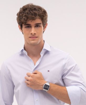 Men's Multifunction Silver Tone Stainless Steel Bracelet Watch, 39mm