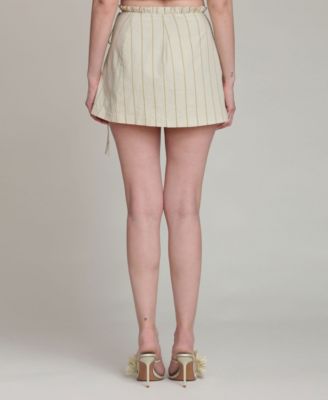 Women's Pleated Wrap Mini Skirt