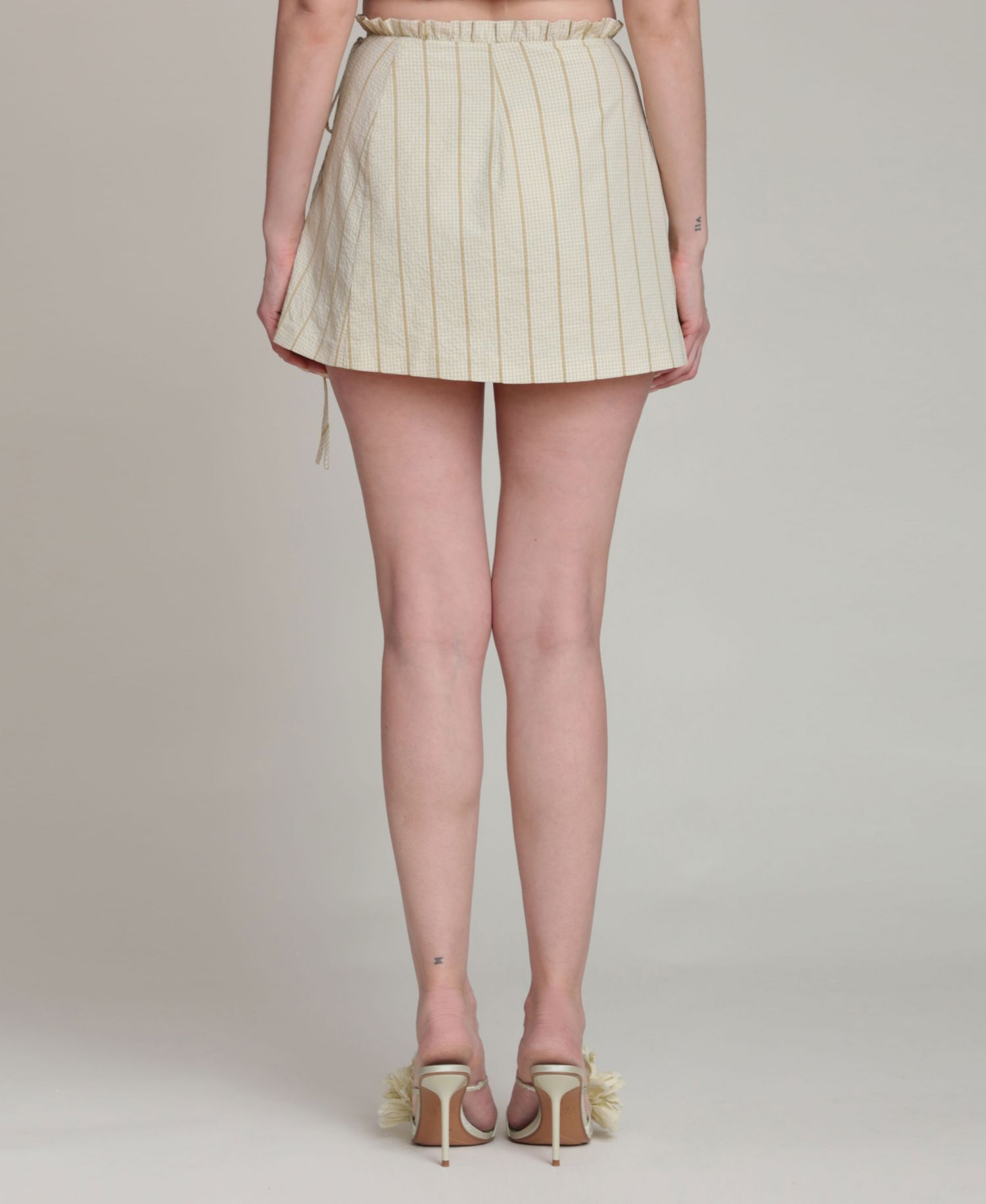 Women's Pleated Wrap Mini Skirt
