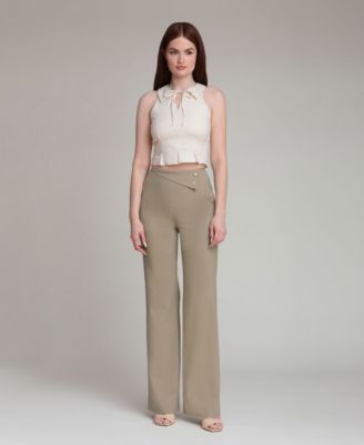 Women's Wide-Leg Mid-Rise Pants