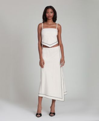 Women's Contrast-Trim Scarf Top