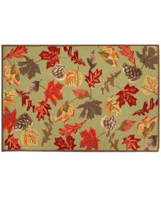 Lush Decor Ravella Falling Leaves 2'x3' Area Rug - Macy's