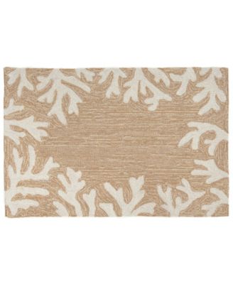 Capri Coral Border 1'8"x2'6" Area Rug