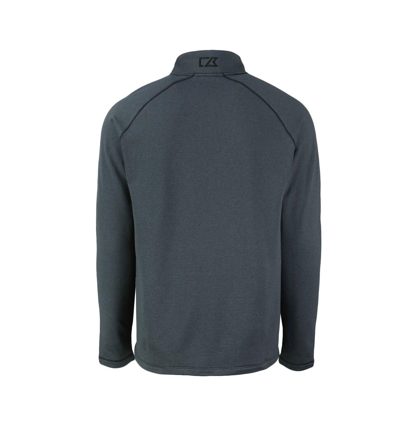 Мужская куртка Cutter & Buck Heather Black Chicago Bears Peshastin Eco Fleece Tri-Blend Raglan Quarter-Zip — фото 3