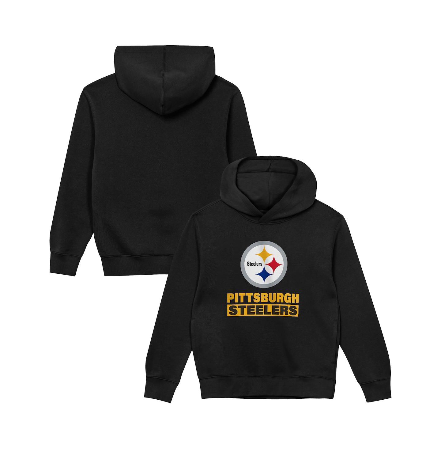 Худи Outerstuff Black Pittsburgh Steelers Back to Basics для мальчиков-малышей — фото 1