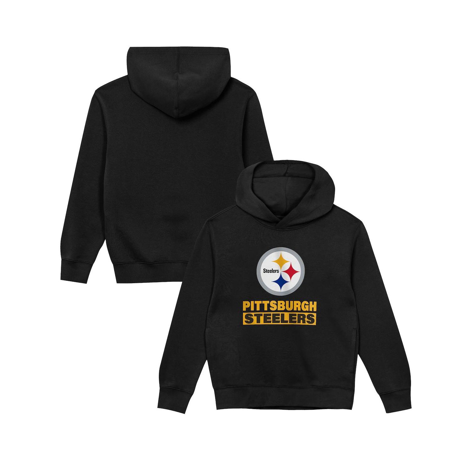 Toddler Black Pittsburgh Steelers Back to Basics Hoodie