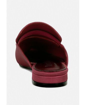 PERRINE Womens Diamante Brooch Slip On Mules