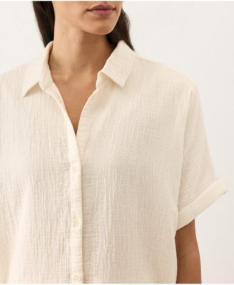 Women's Organic Cotton Coastal Double Gauze Oversized Shirt