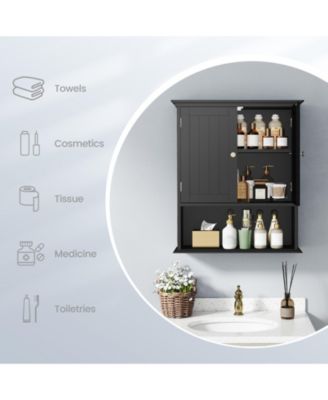 Wall Mount Bathroom Cabinet Storage Organizer Medicine Cabinet