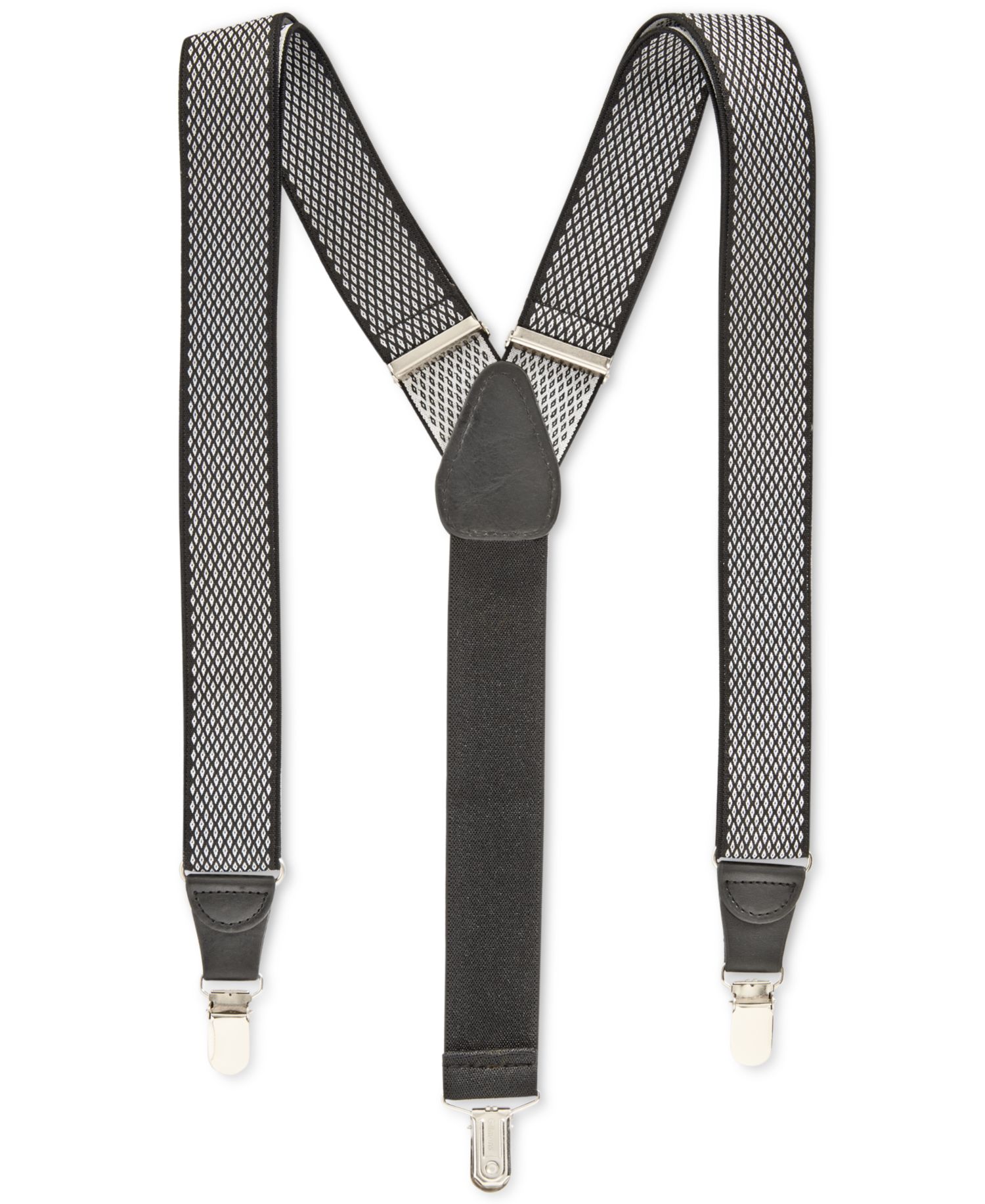 Men's Diamond Print Suspenders