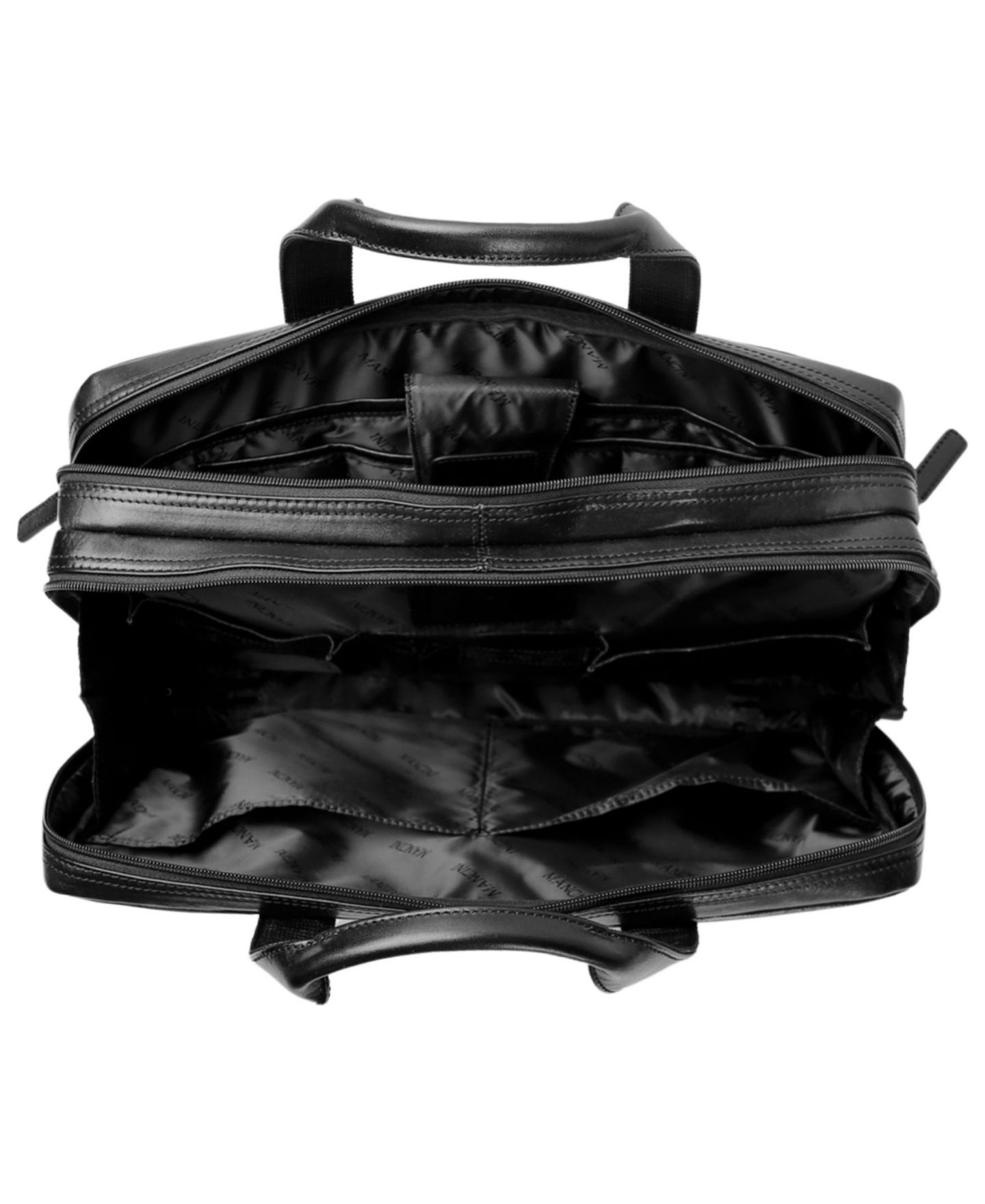 Мужская сумка Mancini Leather Laptop Briefcase, цвет: Чёрный — фото 4