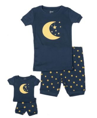 Toddler Girls Matching Doll Snug-Fit Cotton Short Sleeve Pajamas