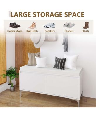 Wall-Mounted Entryway Shelf with Hooks and Storage Bench Set for Entryway, Hallway, Living Room, Bedroom