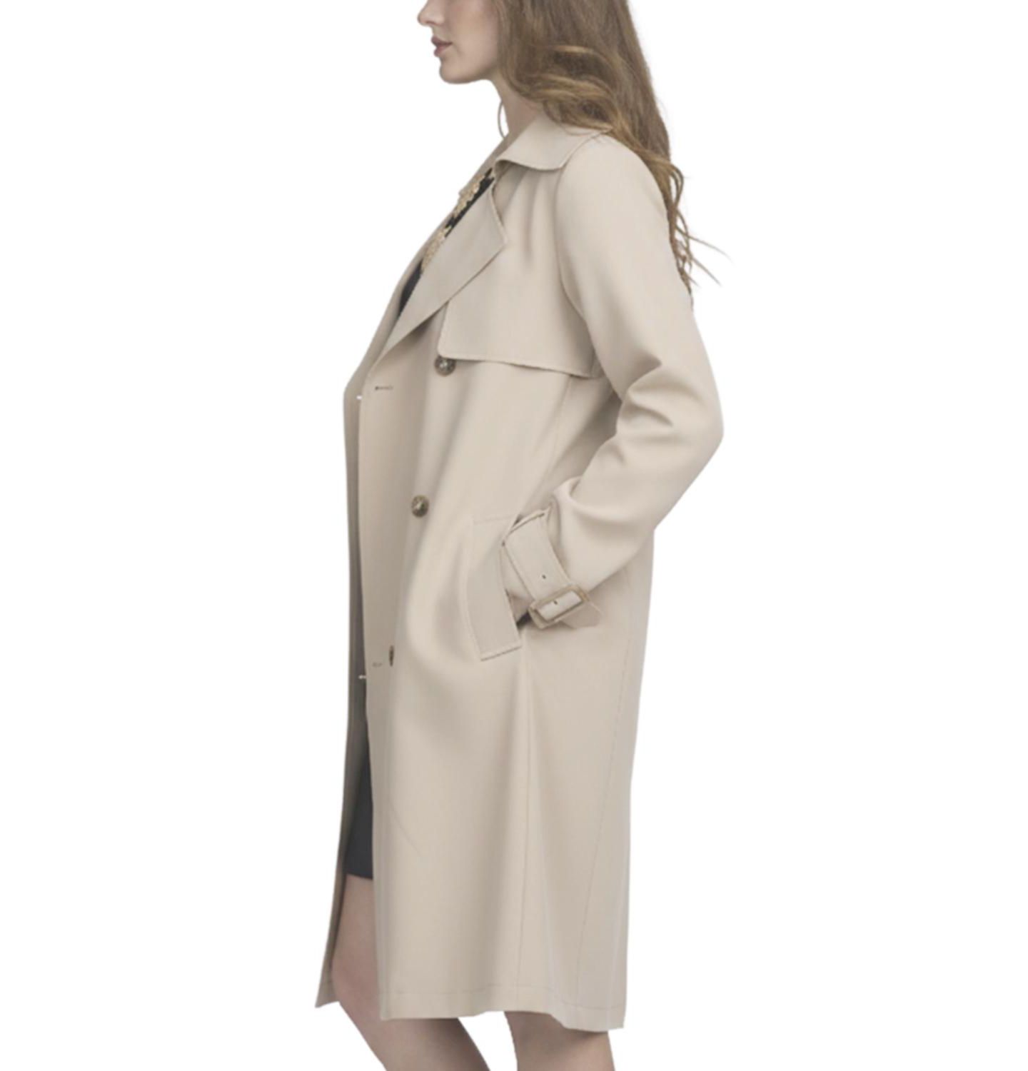 Женское пальто ELLE Collection Classic Trench, цвет: Светлый хаки — фото 2