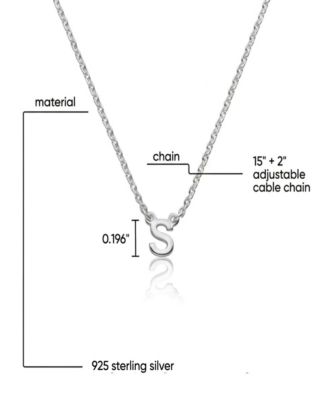 Inez Initial Necklace - Sterling Silver 925