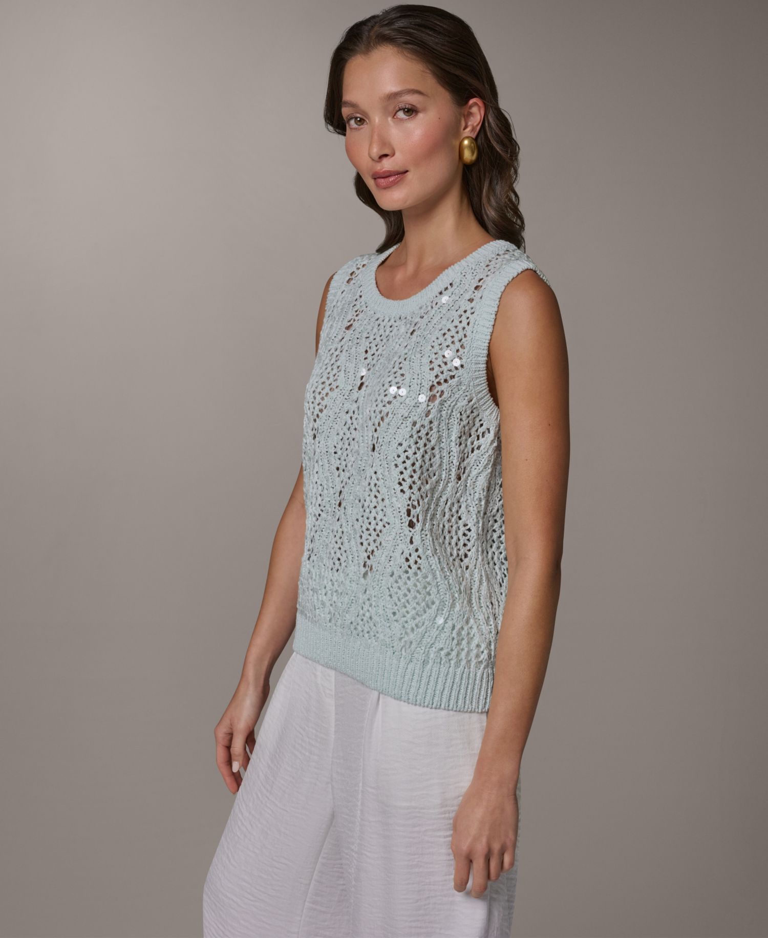 Women's Crew Neck Sweater Vest