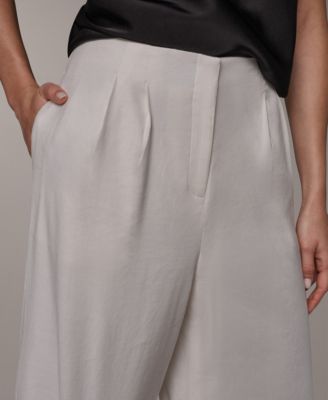 Women's Pleated Wide-Leg Pants