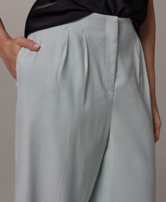 Women's Pleated Wide-Leg Pants