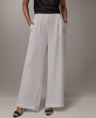 Women's Wide-Leg Pull-On Pleated Pants