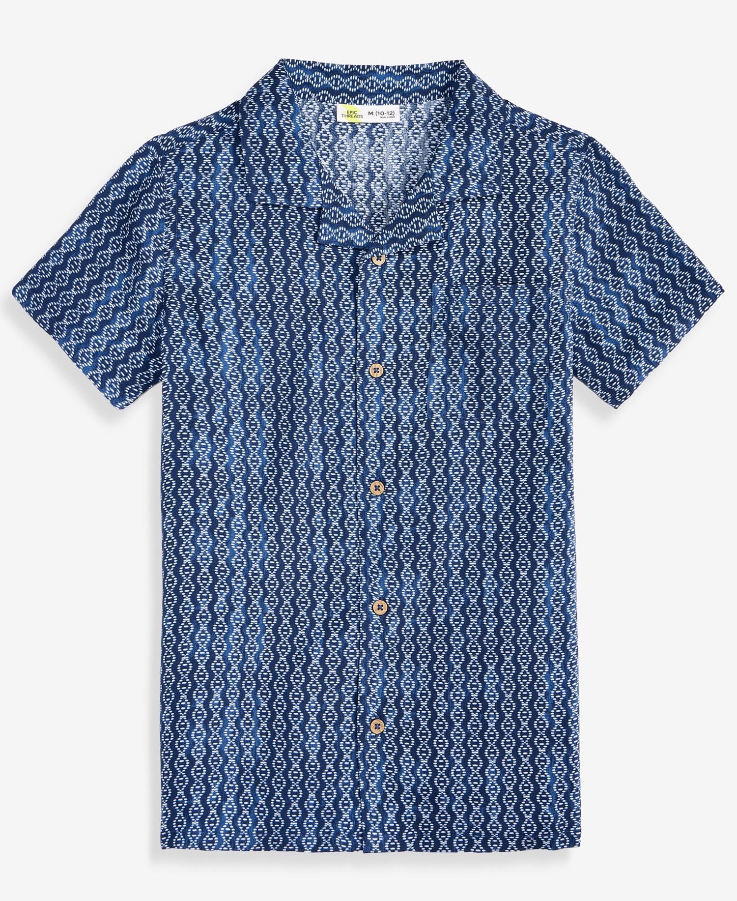 Epic Threads Boys' 5-20 Ikat Button-Down Shirt