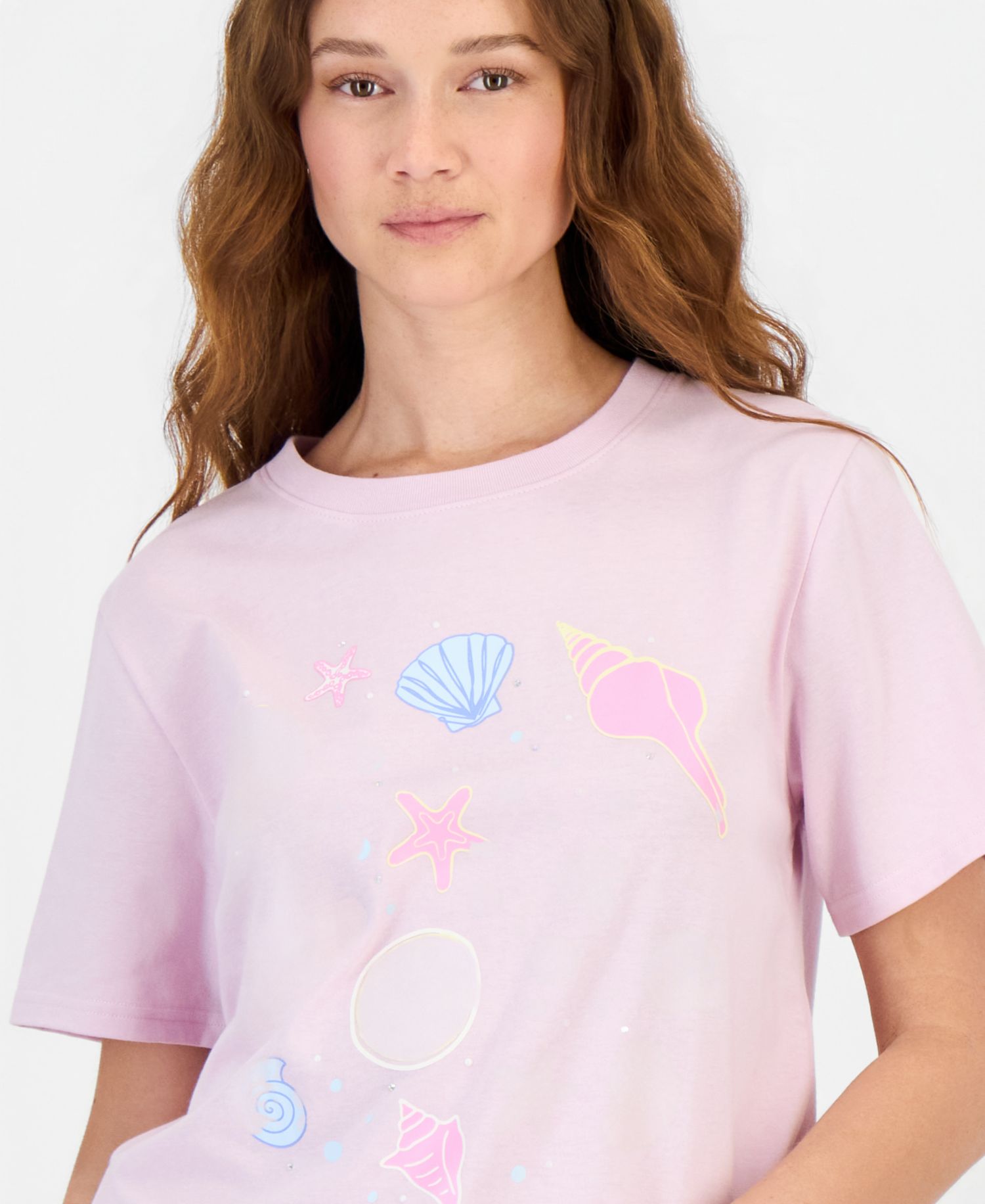Juniors' Embellished Graphic-Print Short-Sleeve T-Shirt