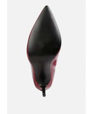 Womens Riggle Long Patent Pu High Heel Boots