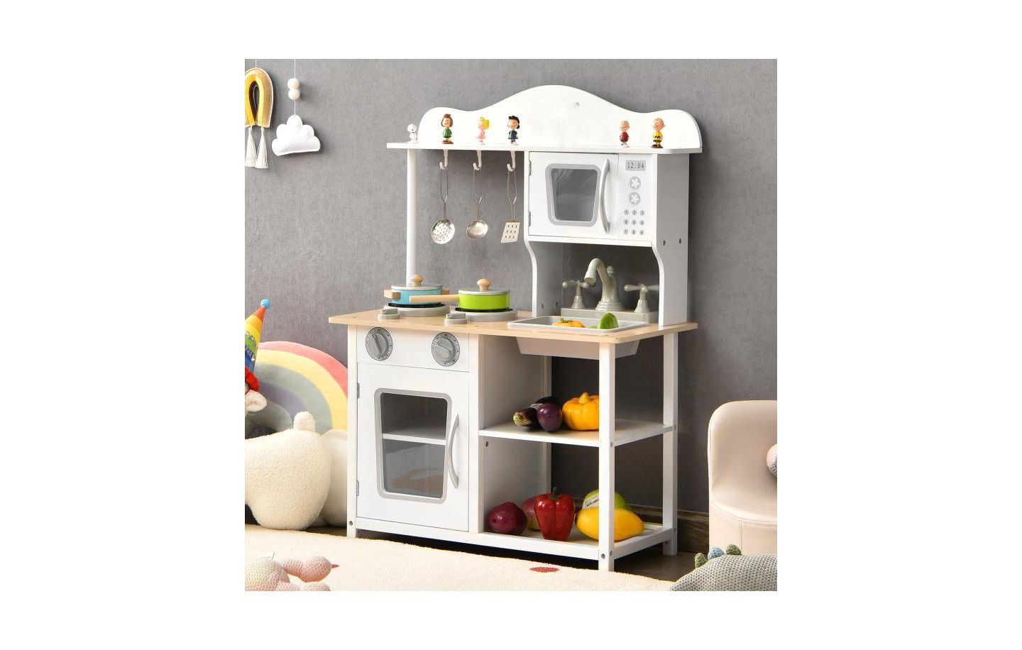 Детские игрушки Slickblue Sound and Light Kitchen Set with Accessories and Sink, от 3 лет, цвет: Белый — фото 10