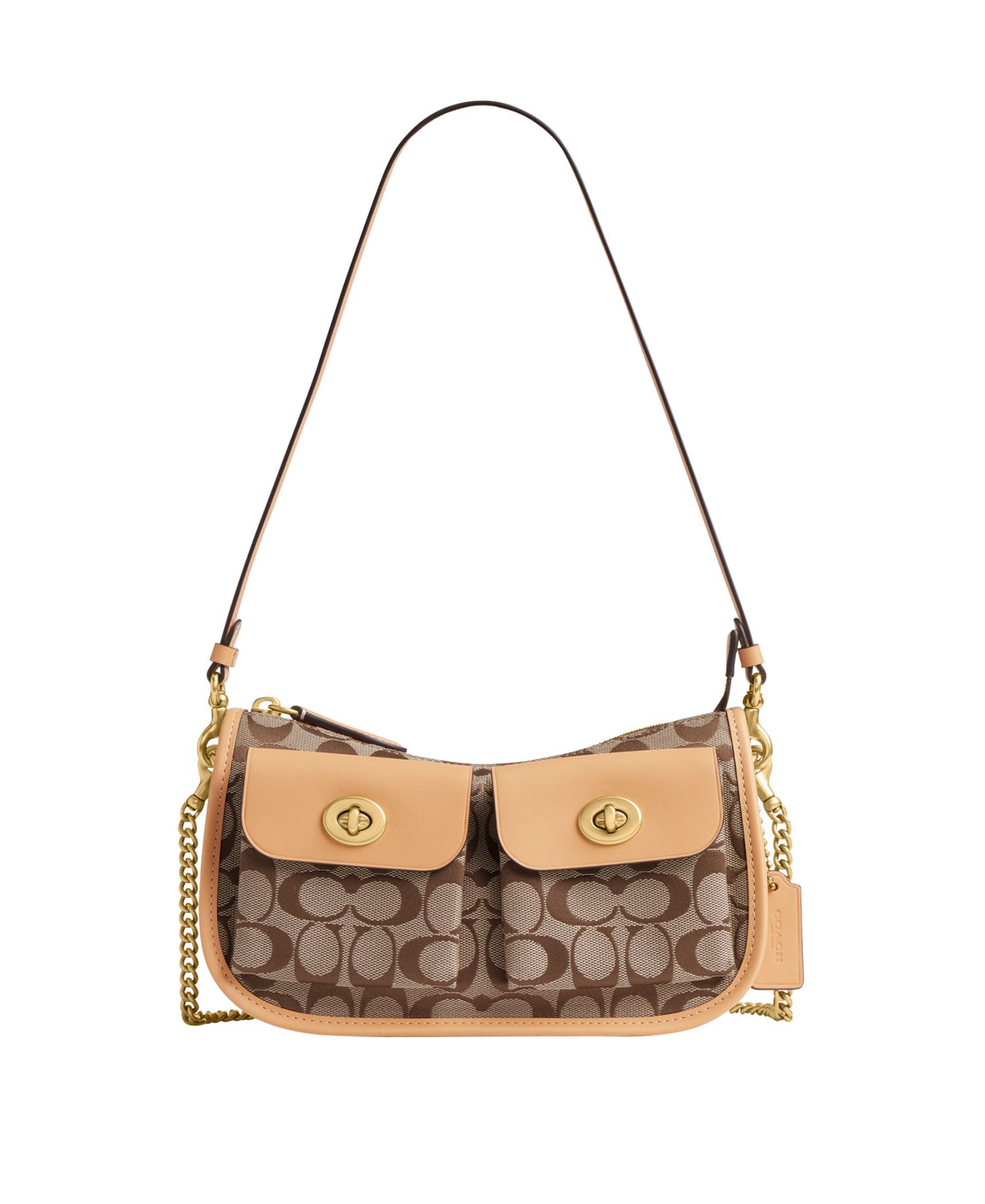 Originals Waverly Small Signature Jacquard Twin Turnlock Shoulder Bag