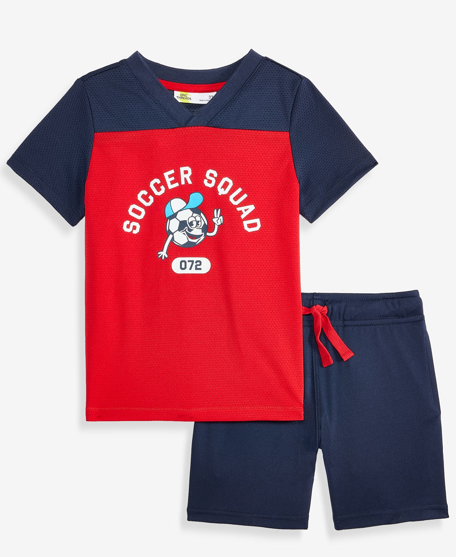 Toddler Boys 2-Piece Mesh Soccer Set