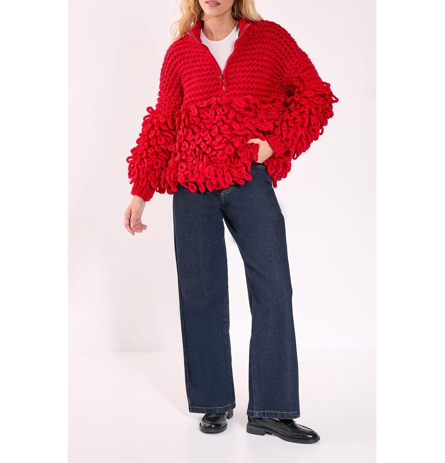 Women's Loopy Quarter Zip Sweater